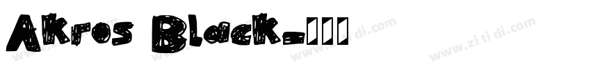 Akros Black字体转换